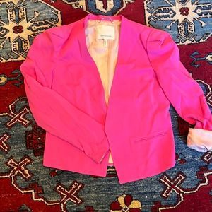 Rebecca Taylor Hot Pink Open Front Blazer